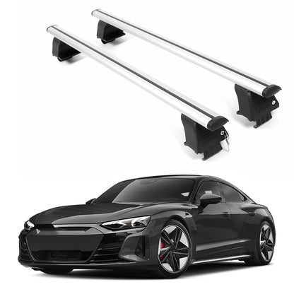 ERKUL Roof Rack Crossbars For AUDI RS e-tron GT 2022-2025 Naked Roof Aluminum Silver