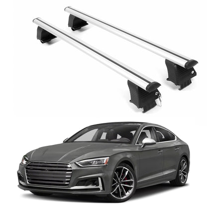 ERKUL Roof Rack Crossbars For AUDI S5 2018-2025 Naked Roof Aluminum Silver
