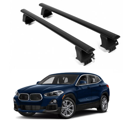 ERKUL Roof Rack Crossbars For BMW X2 2018-2023 Naked Roof Aluminum Black