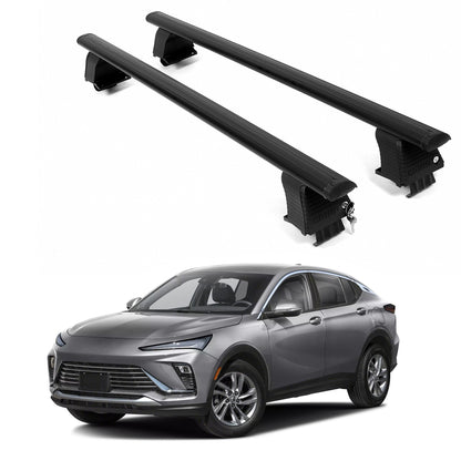ERKUL Roof Rack Crossbars For BUICK ENVISTA 2024-2026 Naked Roof Aluminum Black