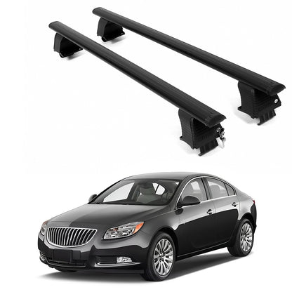ERKUL Roof Rack Crossbars For BUICK REGAL 2011-2017 Naked Roof Aluminum Black