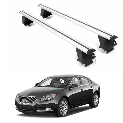 ERKUL Roof Rack Crossbars For BUICK REGAL 2011-2017 Naked Roof Aluminum Silver