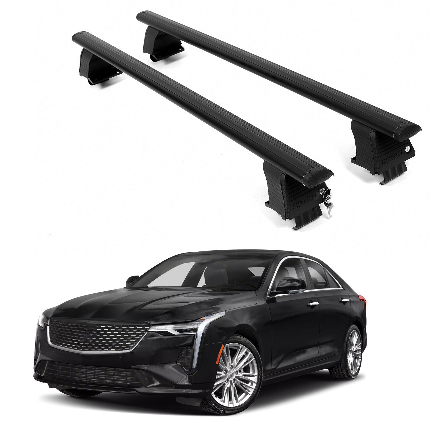 2020-2026 Cadillac CT4 Roof Rack Cross Bars - Lockable | ERKUL