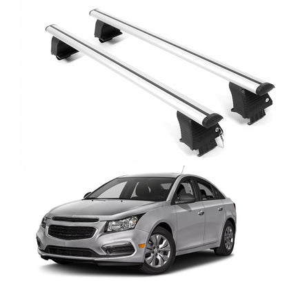 ERKUL Roof Rack Crossbars For CHEVROLET CRUZE LIMITED 2016 Naked Roof Aluminum Silver
