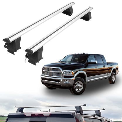 ERKUL Roof Rack Crossbars For DODGE RAM 2500 2010-2018 Naked Roof Aluminum Silver