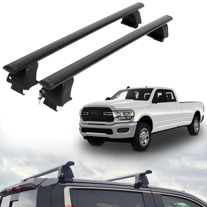 ERKUL Roof Rack Crossbars For DODGE RAM 2500 2019-2026 Naked Roof Aluminum Black