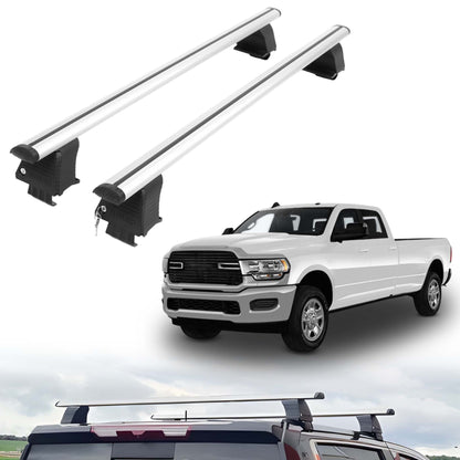 ERKUL Roof Rack Crossbars For DODGE RAM 2500 2019-2026 Naked Roof Aluminum Silver
