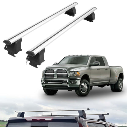 ERKUL Roof Rack Crossbars For DODGE RAM 3500 2010-2018 Naked Roof Aluminum Silver
