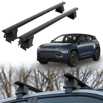 ERKUL Roof Rack Crossbars For FISKER OCEAN 2023-2024 Naked Roof Aluminum Black