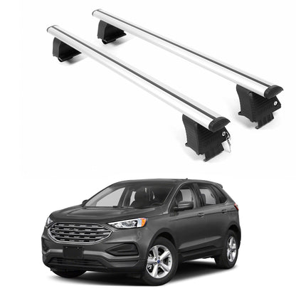 ERKUL Roof Rack Crossbars For FORD EDGE 2015-2024 Naked Roof Aluminum Silver