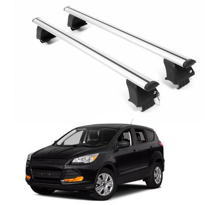 ERKUL Roof Rack Crossbars For FORD ESCAPE 2013-2019 Naked Roof Aluminum Silver