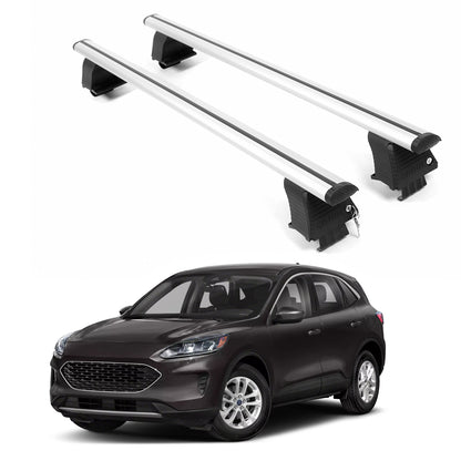 ERKUL Roof Rack Crossbars For FORD ESCAPE 2020-2026 Naked Roof Aluminum Silver