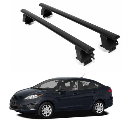 ERKUL Roof Rack Crossbars For FORD FIESTA 2011-2019 Naked Roof Aluminum Black
