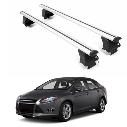 ERKUL Roof Rack Crossbars For FORD FOCUS 2012-2018 Naked Roof Aluminum Silver