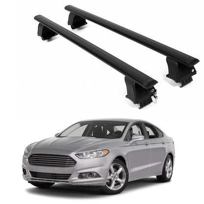 ERKUL Roof Rack Crossbars For FORD FUSION 2013-2020 Naked Roof Aluminum Black