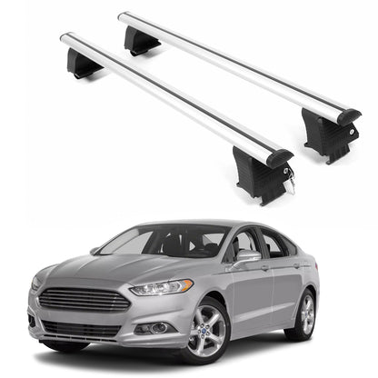 ERKUL Roof Rack Crossbars For FORD FUSION 2013-2020 Naked Roof Aluminum Silver