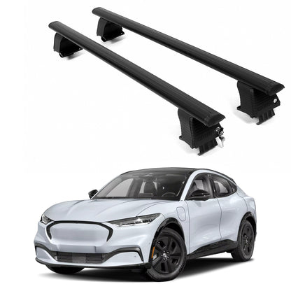 ERKUL Roof Rack Crossbars For FORD MUSTANG MACH-E 2021-2026 Naked Roof Aluminum Black