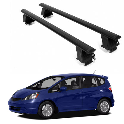 ERKUL Roof Rack Crossbars For HONDA FIT 2009-2014 Naked Roof Aluminum Black