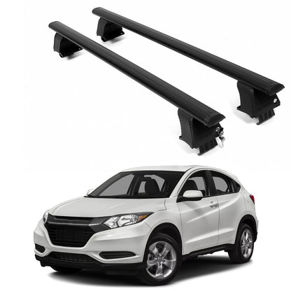 ERKUL Roof Rack Crossbars For HONDA HR-V 2016-2022 Naked Roof Aluminum Black