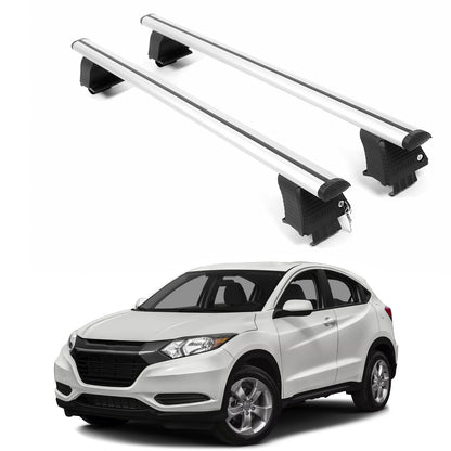 ERKUL Roof Rack Crossbars For HONDA HR-V 2016-2022 Naked Roof Aluminum Silver