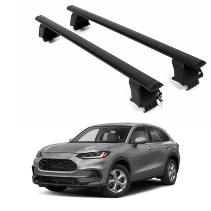 ERKUL Roof Rack Crossbars For HONDA HR-V 2023-2026 Naked Roof Aluminum Black
