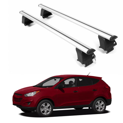 ERKUL Roof Rack Crossbars For HYUNDAI TUCSON 2010-2015 Naked Roof Aluminum Silver