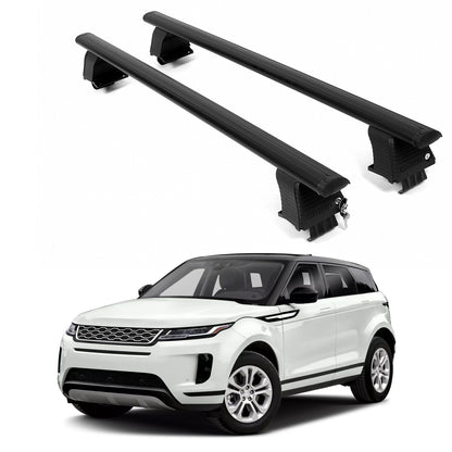 ERKUL Roof Rack Crossbars For LAND ROVER RANGE ROVER EVOQUE 2020-2026 Naked Roof Aluminum Black