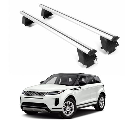 ERKUL Roof Rack Crossbars For LAND ROVER RANGE ROVER EVOQUE 2020-2026 Naked Roof Aluminum Silver