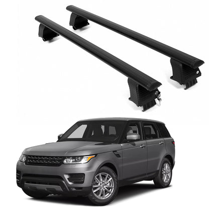 ERKUL Roof Rack Crossbars For LAND ROVER RANGE ROVER SPORT 2014-2022 Naked Roof Aluminum Black