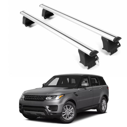 ERKUL Roof Rack Crossbars For LAND ROVER RANGE ROVER SPORT 2014-2022 Naked Roof Aluminum Silver