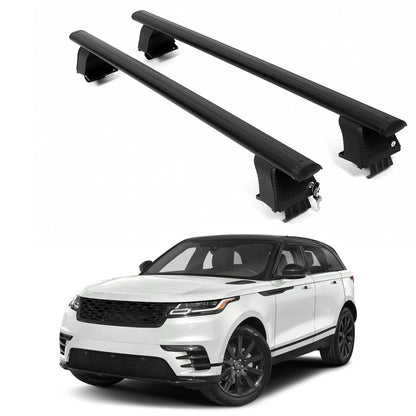 ERKUL Roof Rack Crossbars For LAND ROVER Range Rover Velar 2018-2026 Naked Roof Aluminum Black