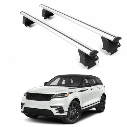 ERKUL Roof Rack Crossbars For LAND ROVER Range Rover Velar 2018-2026 Naked Roof Aluminum Silver