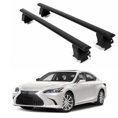 ERKUL Roof Rack Crossbars For LEXUS ES250/ES300h/ES350 2019-2025 Naked Roof Aluminum Black