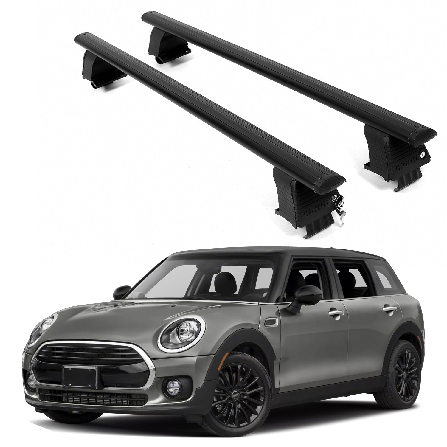 ERKUL Roof Rack Crossbars For MINI Cooper Clubman 2016-2024 Naked Roof Aluminum Black