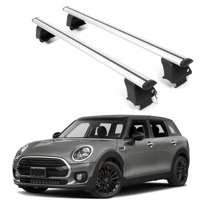 ERKUL Roof Rack Crossbars For MINI Cooper Clubman 2016-2024 Naked Roof Aluminum Silver