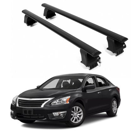 ERKUL Roof Rack Crossbars For NISSAN ALTIMA 2013-2018 Naked Roof Aluminum Black