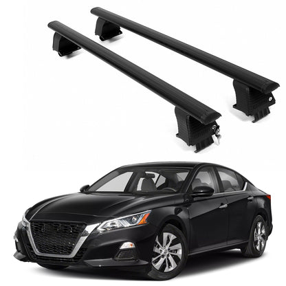 ERKUL Roof Rack Crossbars For NISSAN ALTIMA 2019-2025 Naked Roof Aluminum Black