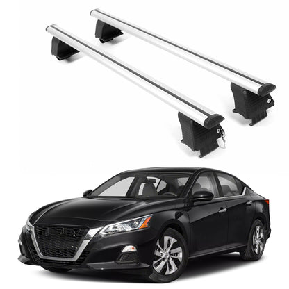 ERKUL Roof Rack Crossbars For NISSAN ALTIMA 2019-2025 Naked Roof Aluminum Silver