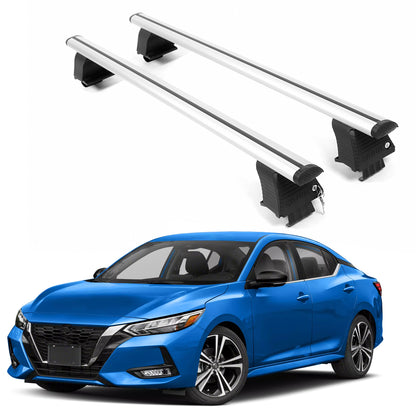 ERKUL Roof Rack Crossbars For NISSAN SENTRA 2020-2025 Naked Roof Aluminum Silver