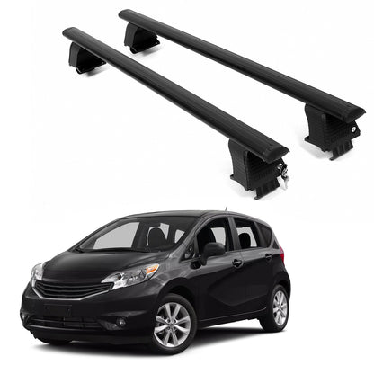 ERKUL Roof Rack Crossbars For NISSAN VERSA NOTE 2014-2019 Naked Roof Aluminum Black