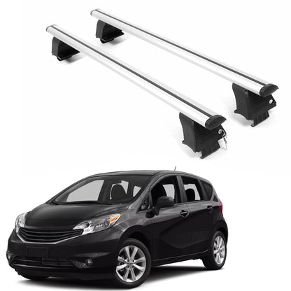 ERKUL Roof Rack Crossbars For NISSAN VERSA NOTE 2014-2019 Naked Roof Aluminum Silver