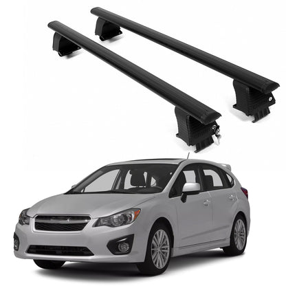 ERKUL Roof Rack Crossbars For SUBARU IMPREZA 2012-2016 Naked Roof Aluminum Black