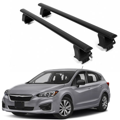ERKUL Roof Rack Crossbars For SUBARU IMPREZA 2017-2023 Naked Roof Aluminum Black