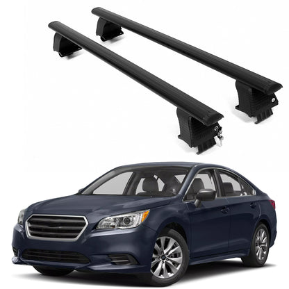 ERKUL Roof Rack Crossbars For SUBARU LEGACY 2015-2019 Naked Roof Aluminum Black