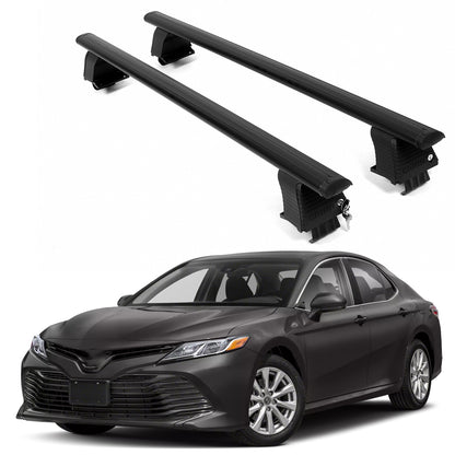 ERKUL Roof Rack Crossbars For TOYOTA CAMRY 2018-2024 Naked Roof Aluminum Black