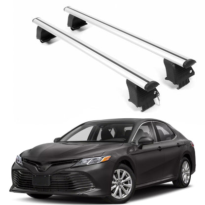 ERKUL Roof Rack Crossbars For TOYOTA CAMRY 2018-2024 Naked Roof Aluminum Silver