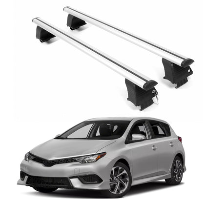 ERKUL Roof Rack Crossbars For TOYOTA COROLLA IM 2017-2018 Naked Roof Aluminum Silver