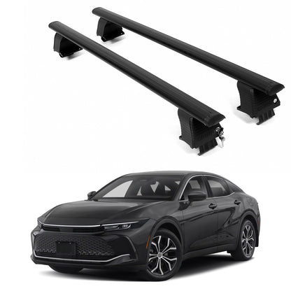 ERKUL Roof Rack Crossbars For TOYOTA CROWN 2023-2026 Naked Roof Aluminum Black