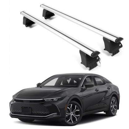 ERKUL Roof Rack Crossbars For TOYOTA CROWN 2023-2026 Naked Roof Aluminum Silver