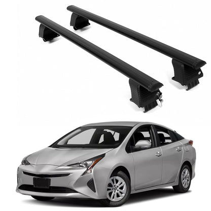 ERKUL Roof Rack Crossbars For TOYOTA PRIUS 2016-2022 Naked Roof Aluminum Black